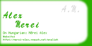 alex merei business card
