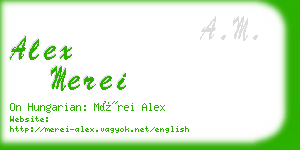 alex merei business card